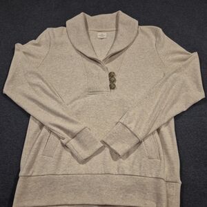 Banana Republic Light Gray Cowl Neck Sweater